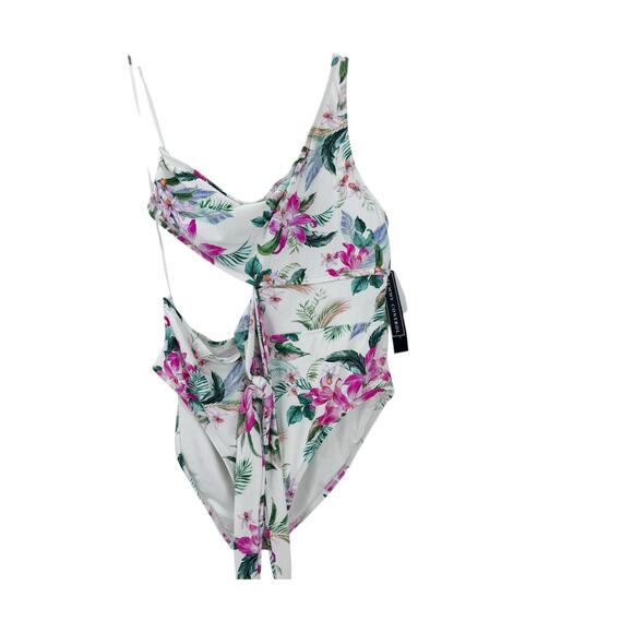 La Blanca Women's Mystic Palms Cutout One Shoulder One Piece Swimsuit SZ XL NWT - Picture 10 of 16